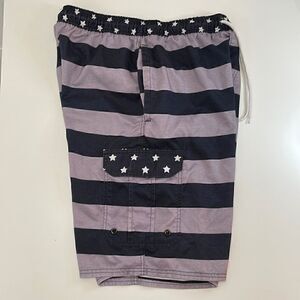 Rugby University board shorts - swim trunks.  Size Medium.  Drawstring waist.